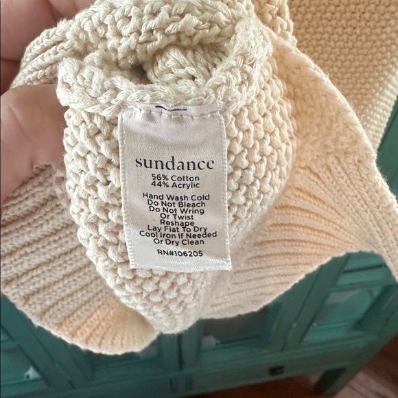 Sundance Cream Knit Top EUC - Picture 6 of 6